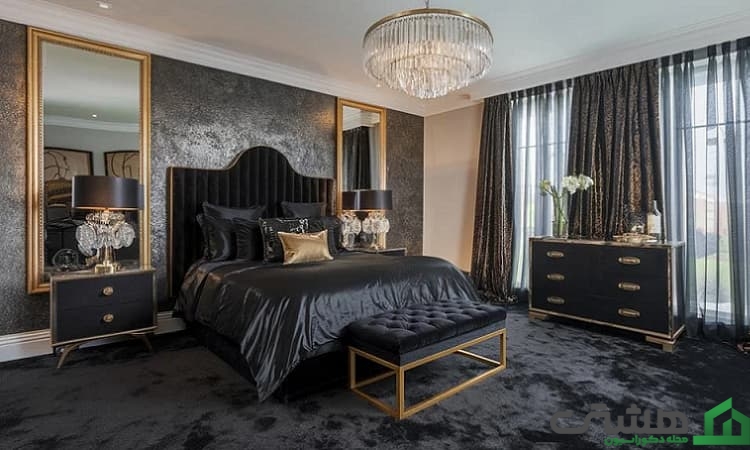 ترکیب رنگ مشکی و طلایی