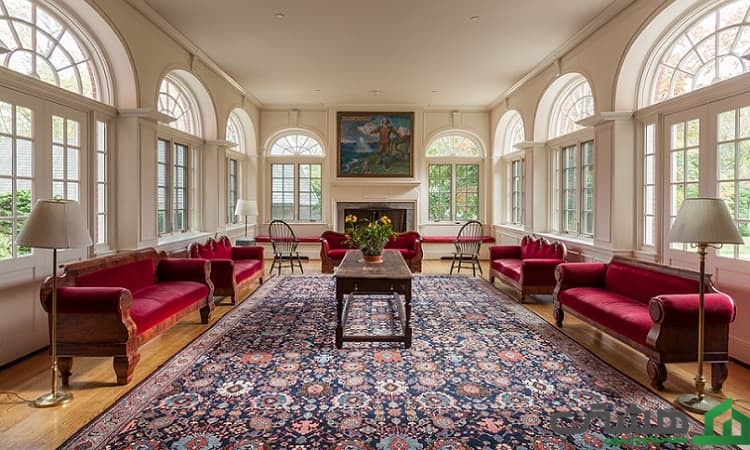 مبلمان سنتی دکوراسیون اتاق نشیمن بزرگ