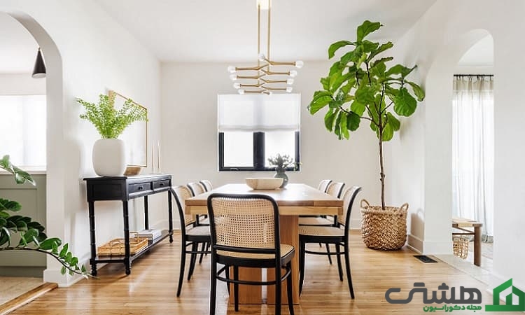 گلدان های دکوری در دکوراسیون اتاق ناهارخوری