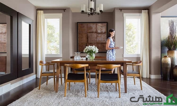 توجه به جزئیات اتاق ناهارخوری