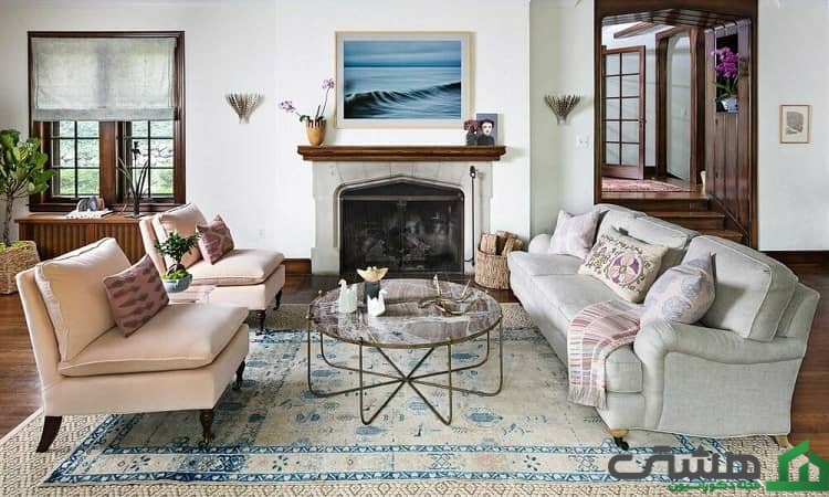 لایه‌بندی فرش در دکوراسیون اتاق نشیمن