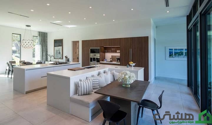 جزیره آشپزخانه ال شکل