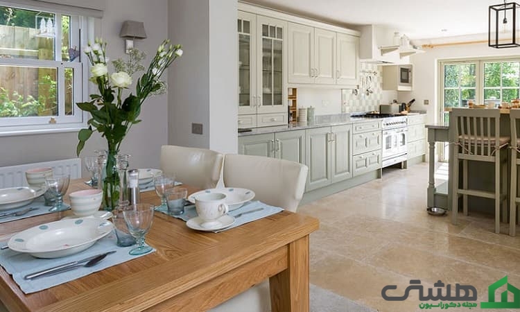 کفپوش آشپزخانه با سنگ طبیعی