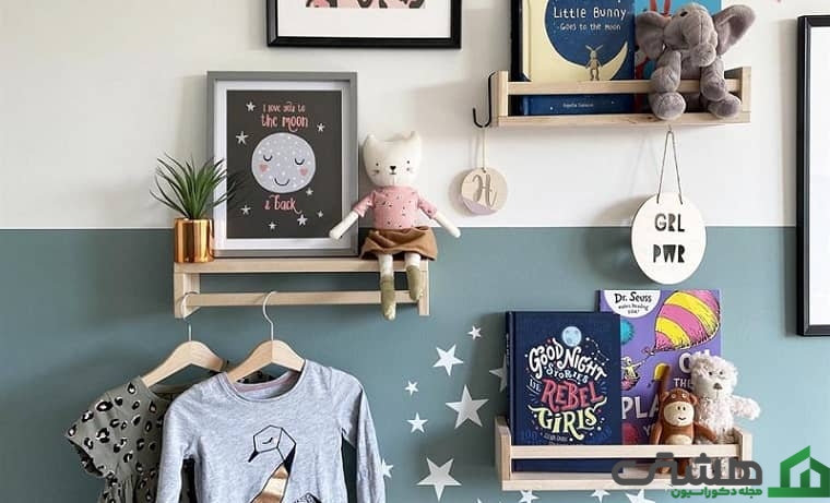 استفاده از شلف ادویه برای مرتب کردن اتاق کودک
