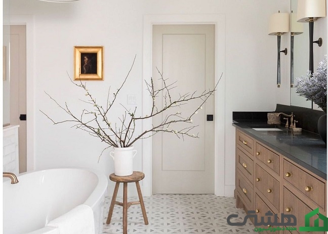 استفاده از گلدان در سرویس بهداشتی