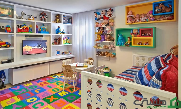 استفاده از گوشههای اتاق برای نظمدهی به اتاق کودک