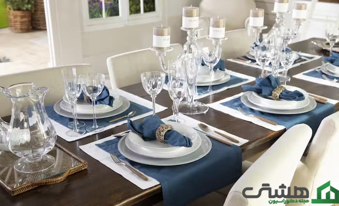 چیدمان میز ناهار خوری میزبان