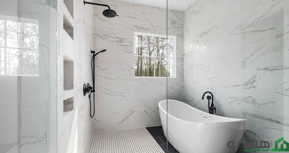 رنگ خاکستری در سرویس بهداشتی مینیمال