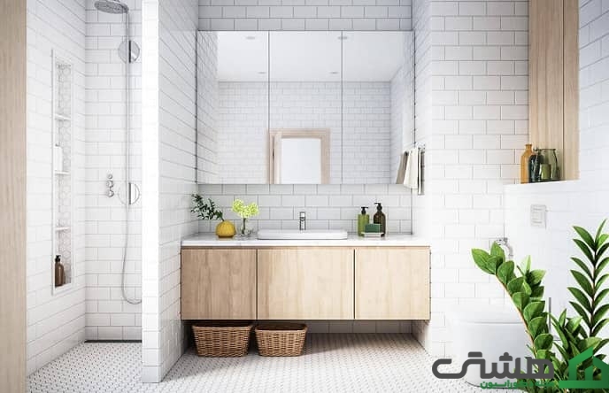 حصیر در سرویس بهداشتی مینیمال