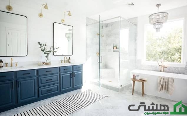 استفاده از رنگ در سرویس بهداشتی مینیمال