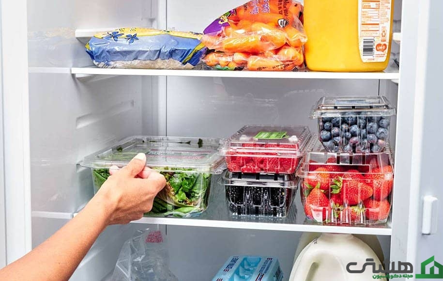 نحوه چیدمان بخش میانی یخچال