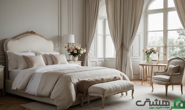 دکوراسیون اتاق خواب به سبک فرانسوی
