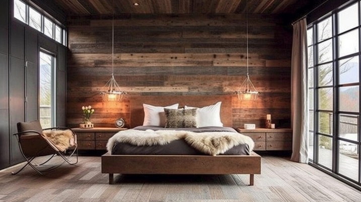 سرویس خواب در اتاق خواب روستیک