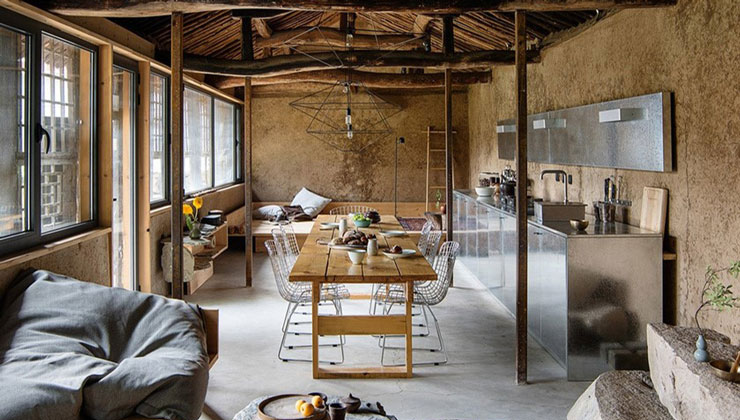 مواد طبیعی استفاده شده در سبک روستیک