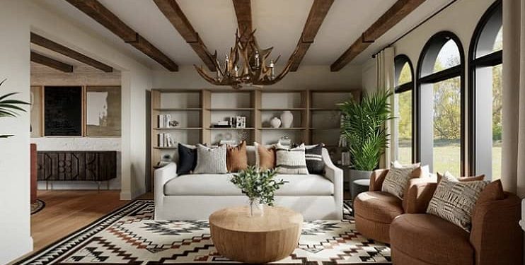 13 ایده برای استفاده از رنگ قهوه‌ای در دکوراسیون اتاق نشیمن [مکمل های رنگ قهوه ای]