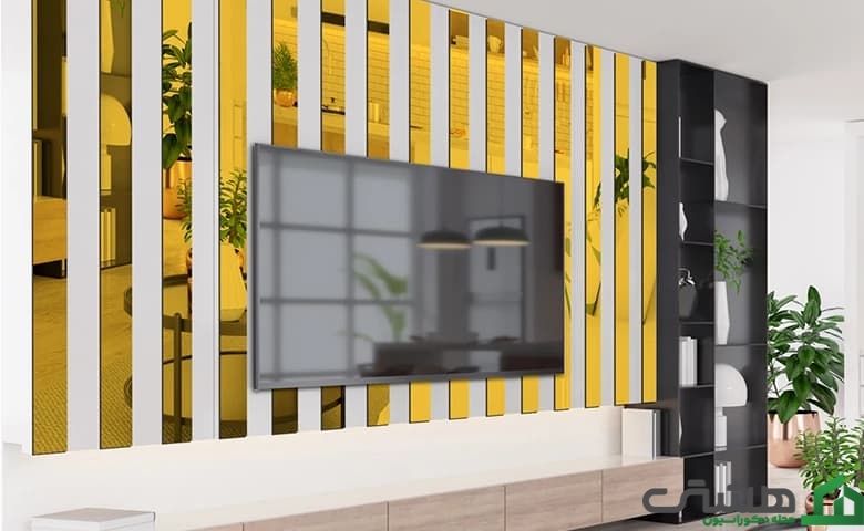 آینه کاری پشت تلویزیون