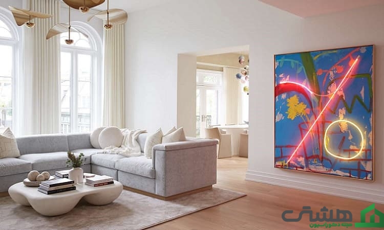 توجه به فناوری در اتاق نشیمن مدرن