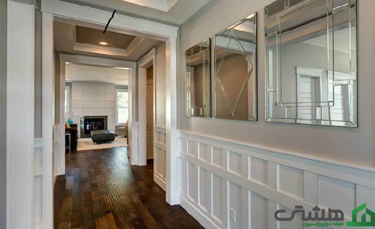 آینه کاری مناسب برای ورودی باریک و کوچک