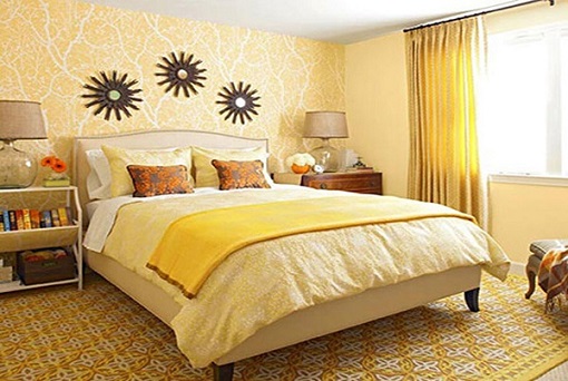  رنگ زرد اتاق خواب زن و شوهر