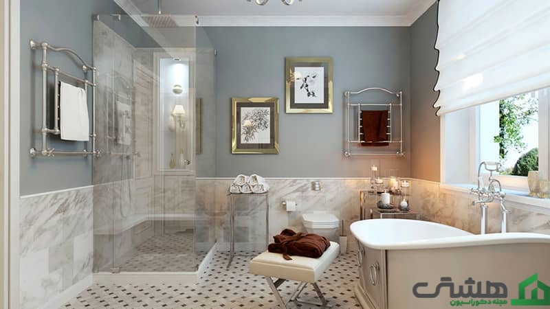 رنگ روشن در سرویس بهداشتی لوکس