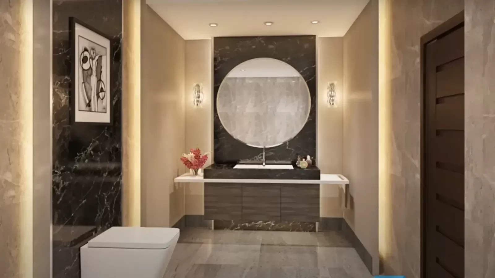 نورپردازی مناسب سرویس بهداشتی