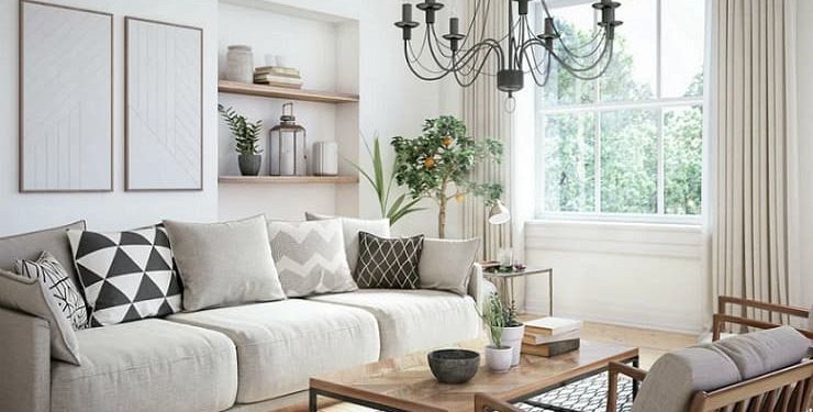 جذاب ترین رنگ صدفی دیوار پذیرایی [ست رنگی خاص] + عکس