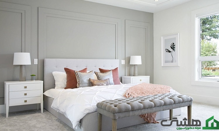 گچبری دیوار اتاق خواب