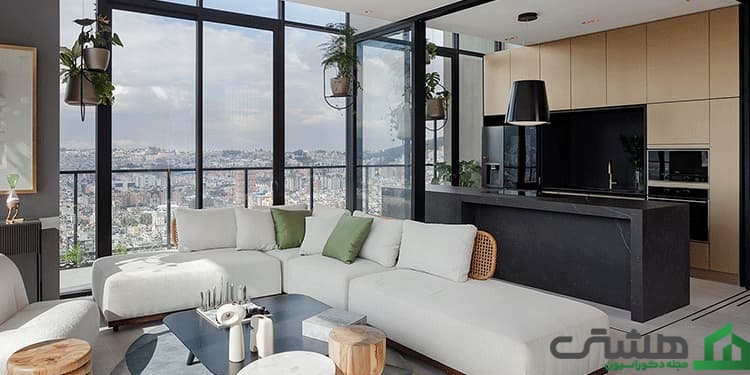 راه ها و روش های پوشاندن اپن آشپزخانه + ( 9 ایده تزئین اپن آشپزخانه )