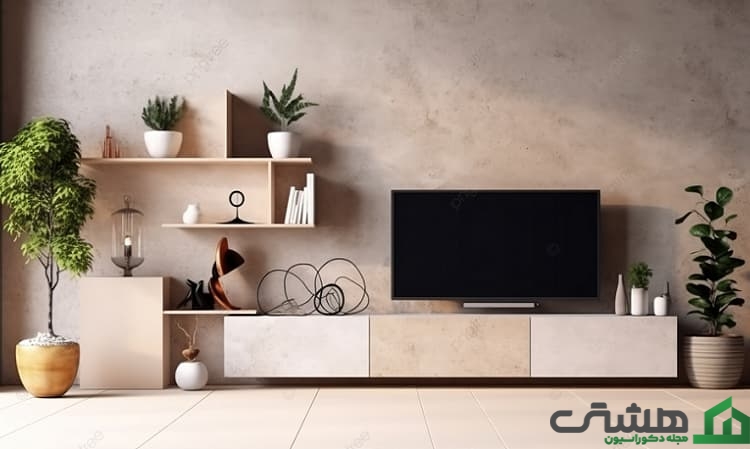 کاغذ دیوای پشت تلویزیون لاکچری