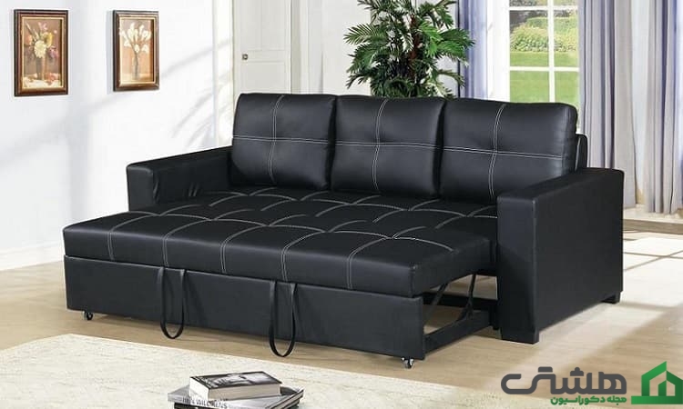 مبل تختخواب شو چرمی