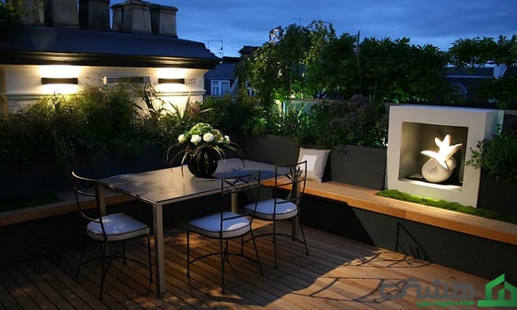 نورپردازی مناسب روف گاردن