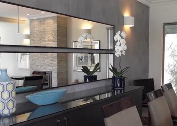 آینه کاری دیوار مدرن