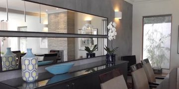 آینه کاری دیوار مدرن