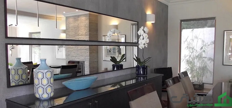 آینه کاری دیوار مدرن