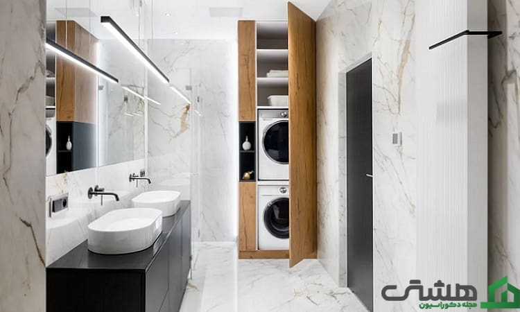 طراحی لاندری روم نزدیک حمام