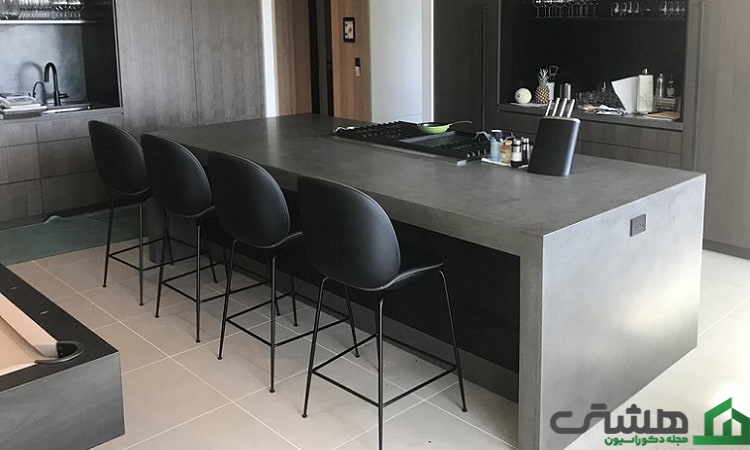 کانتر بتنی آشپزخانه