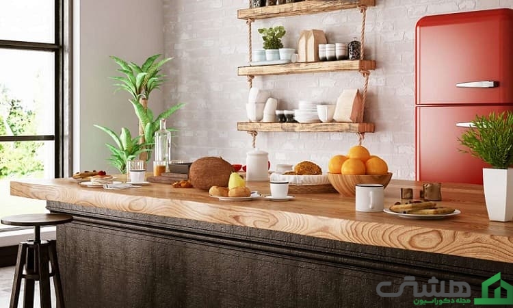 کانتر چوبی آشپزخانه