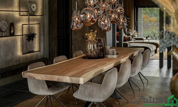 ساخت میز ناهارخوری با استفاده از تنه درخت