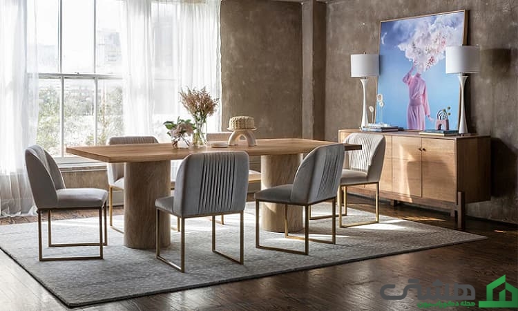 اندازه و ابعاد میز ناهارخوری