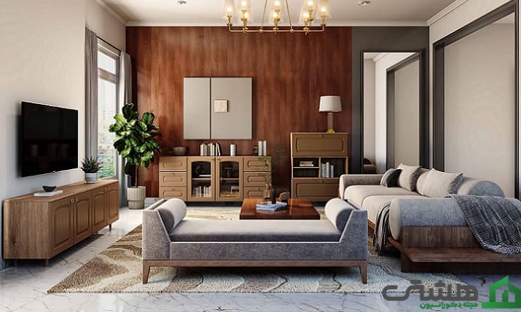 دکوراسیون چوبی پذیرایی