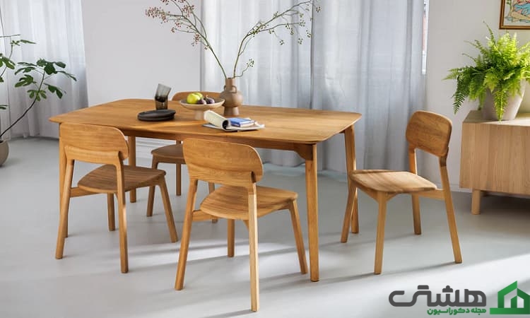 میز صبحانه خوری چوبی