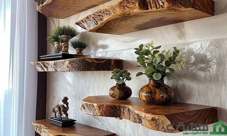ساخت قفسه و شلف با استفاده از تنه درخت