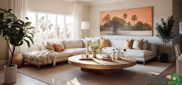 گلدان کنار سالنی طبیعی