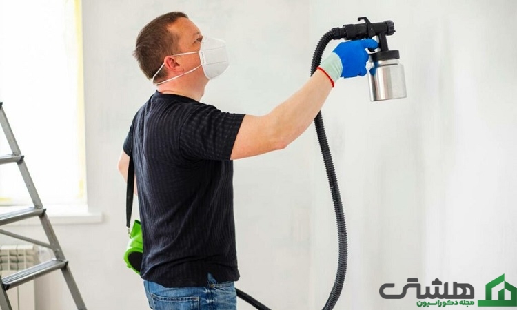 نقاشی ساختمان با پیستوله